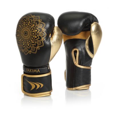 Yakimasport Rękawice bokserskie damskie MANDALA BLACK/GOLD