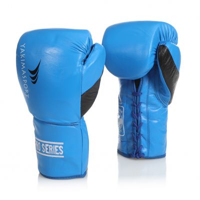 Rękawice bokserskie wiązane WOLF BLUE L